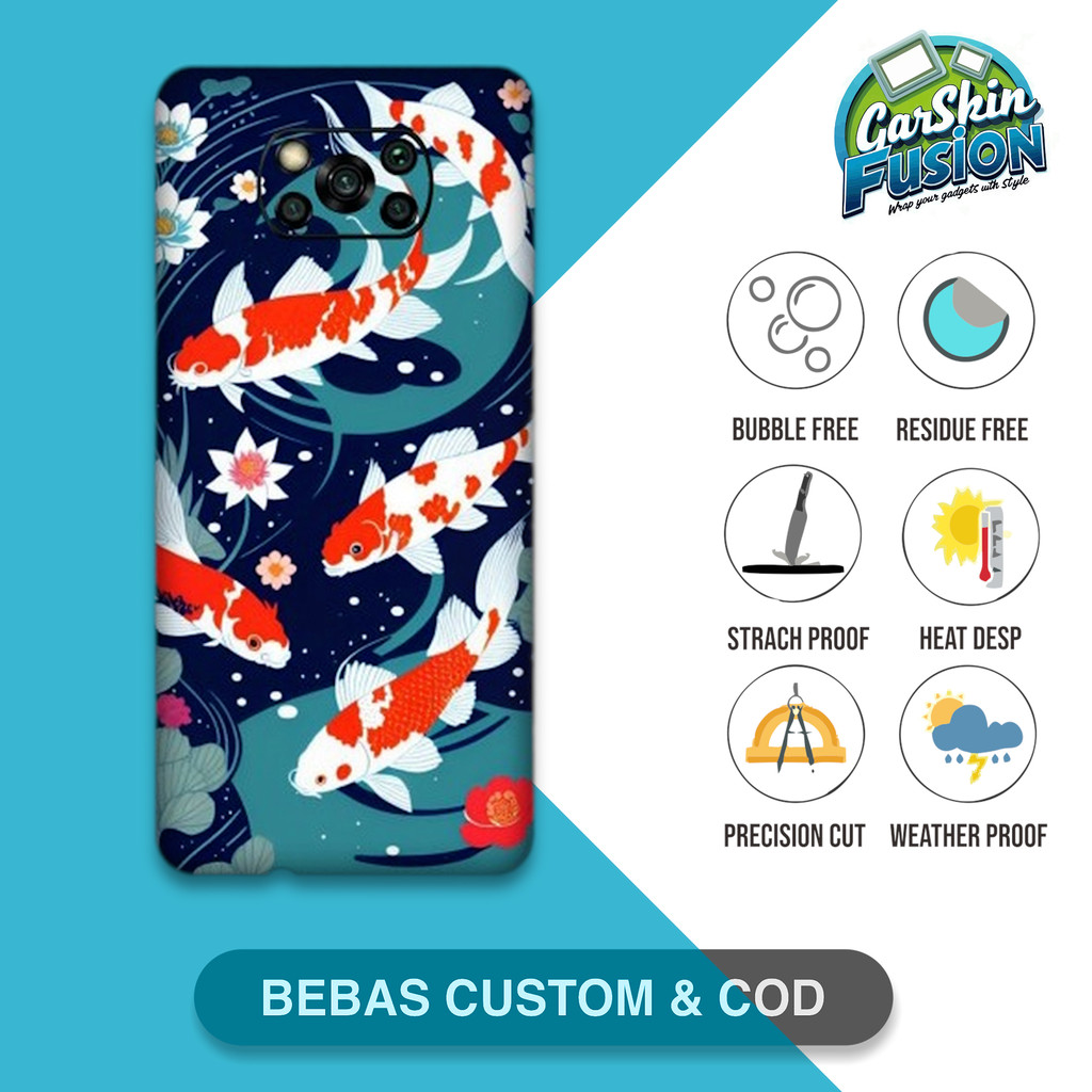 Garskin Skin Poco X3 NFC X3 PRO koi 1 Anti-Scratch Protector Case | by Fusion Kode - oXZ