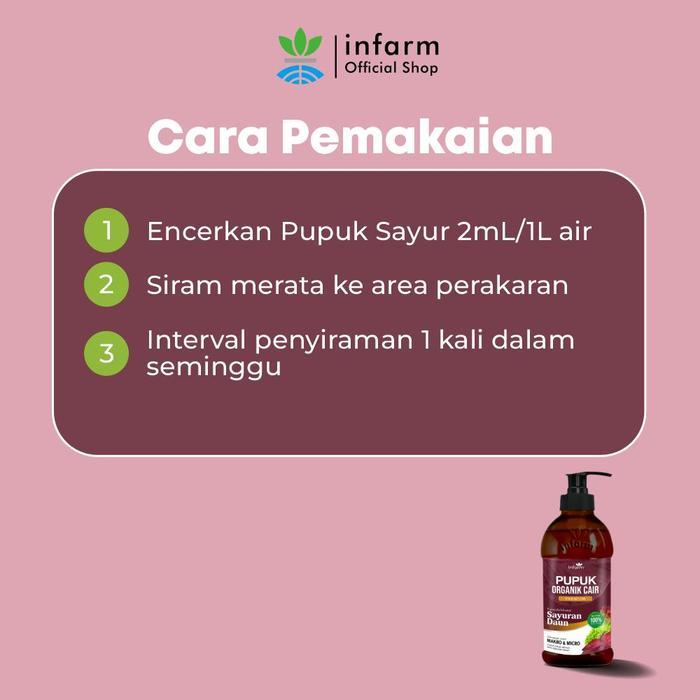 Infarm - Pupuk Organik Cair Tanaman Sayur Daun Poc Kompos 500 Ml Pupuk Infarm Pupuk Organik Cair