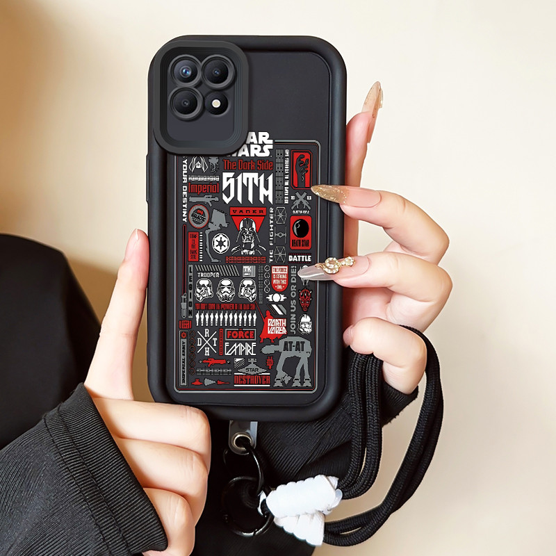 Casing Hp untuk Realme 8I Narzo 50 4G Hp Case Casing lunak tali Kasing HP Kesing pelindung genggam S