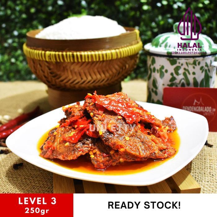 SIAPKIRIM Dendeng Balado Lambok Bak / Dendeng Basah (Cabe Merah) - ASLI PADANG - Siap Saji READY