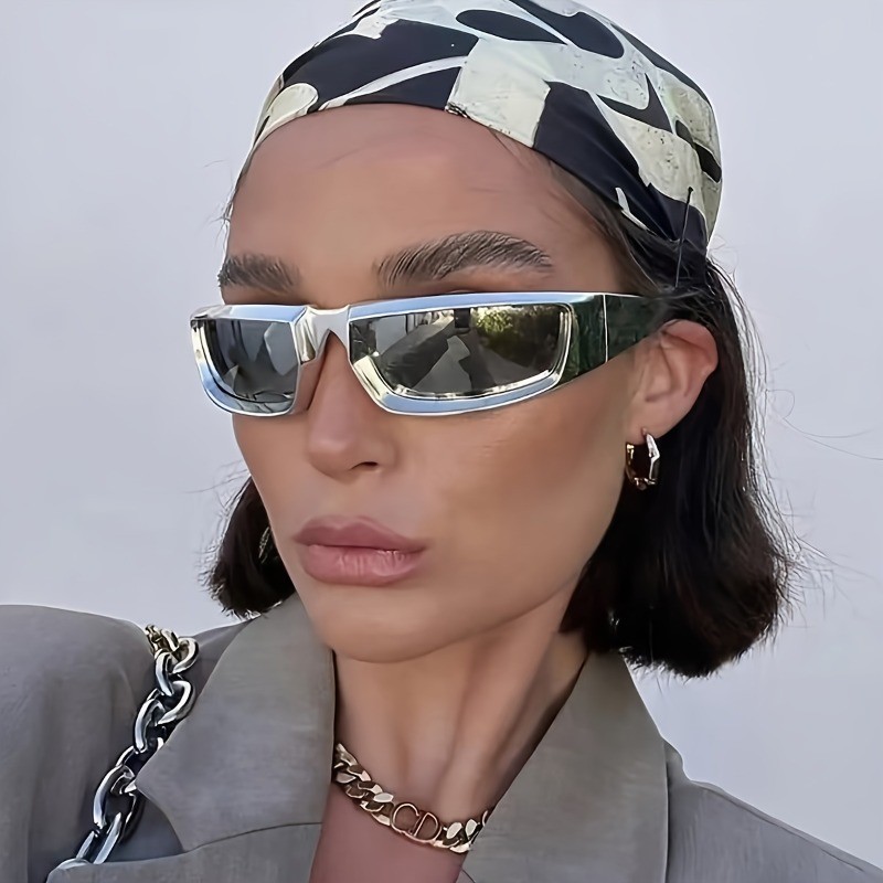 Y2K Retro Wraparound Fashion Glasses - Mirrored Glasses for Women & Men