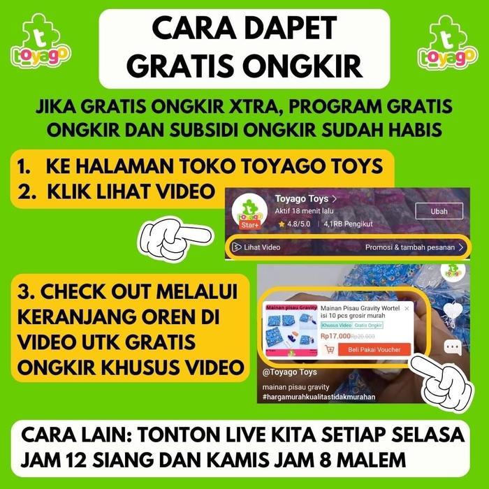 Balon Jari/Balon Air Isi 500 Pcs Grosir Murah (Balon Bulat No.3 Toyago Toys)