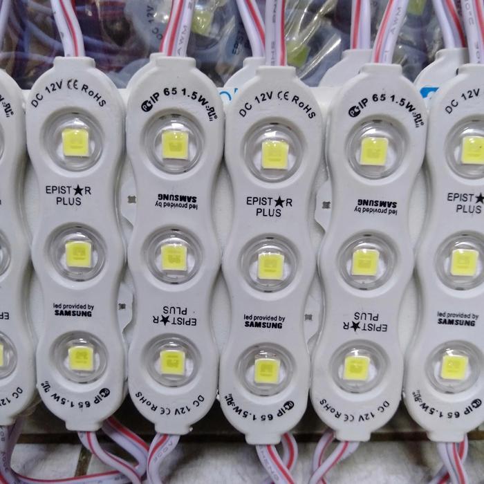 Led Module Samsung 3 Led Mata Besar Nyala Putih 12V