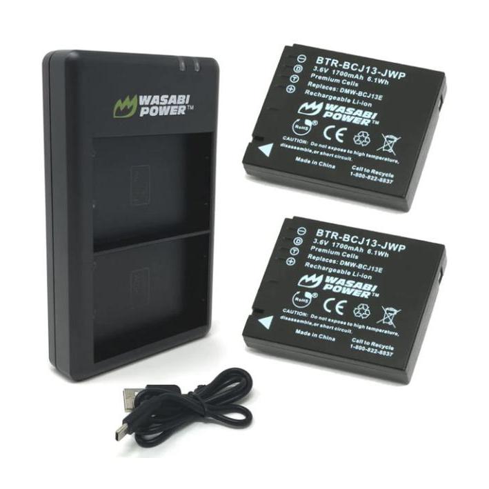 Wasabi Power Battery & Charger for Panasonic DMW-BCJ13 BCJ13E Baterai Lumix LX5 LX55 LX5K LX5W LX7