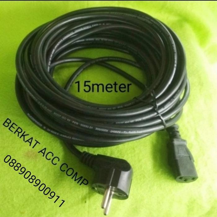 Sucofindo/Sentosa. Kabel Power Pc Computer 15 Meter Sni. Hitam