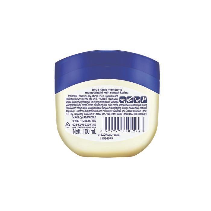 i0cc- Vaseline Repairing Petroleum Jelly Lotion Original Pure 100Ml