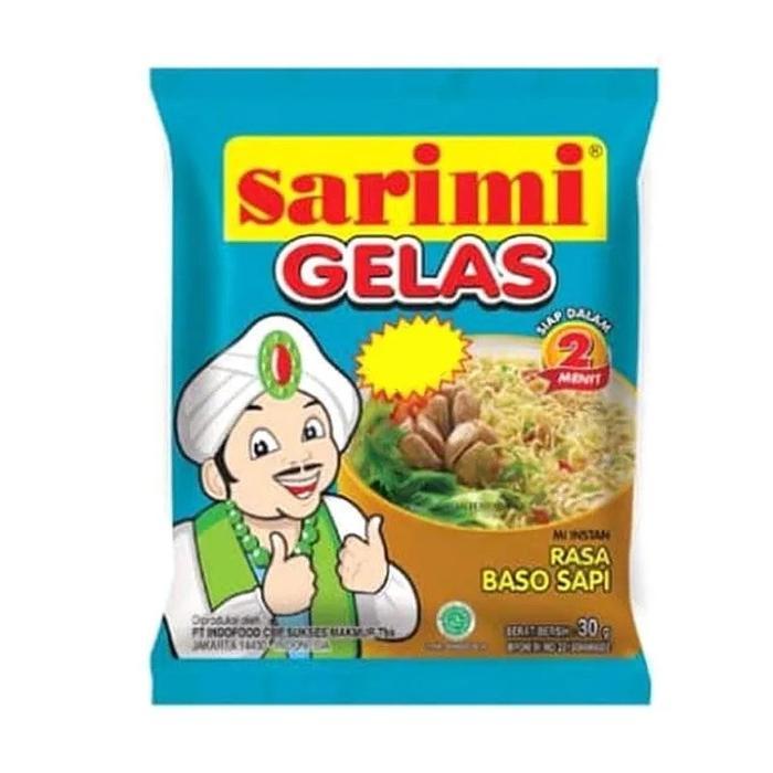 SARIMI MIE GELAS INSTAN NOODLE 1 RENCENG ISI 10