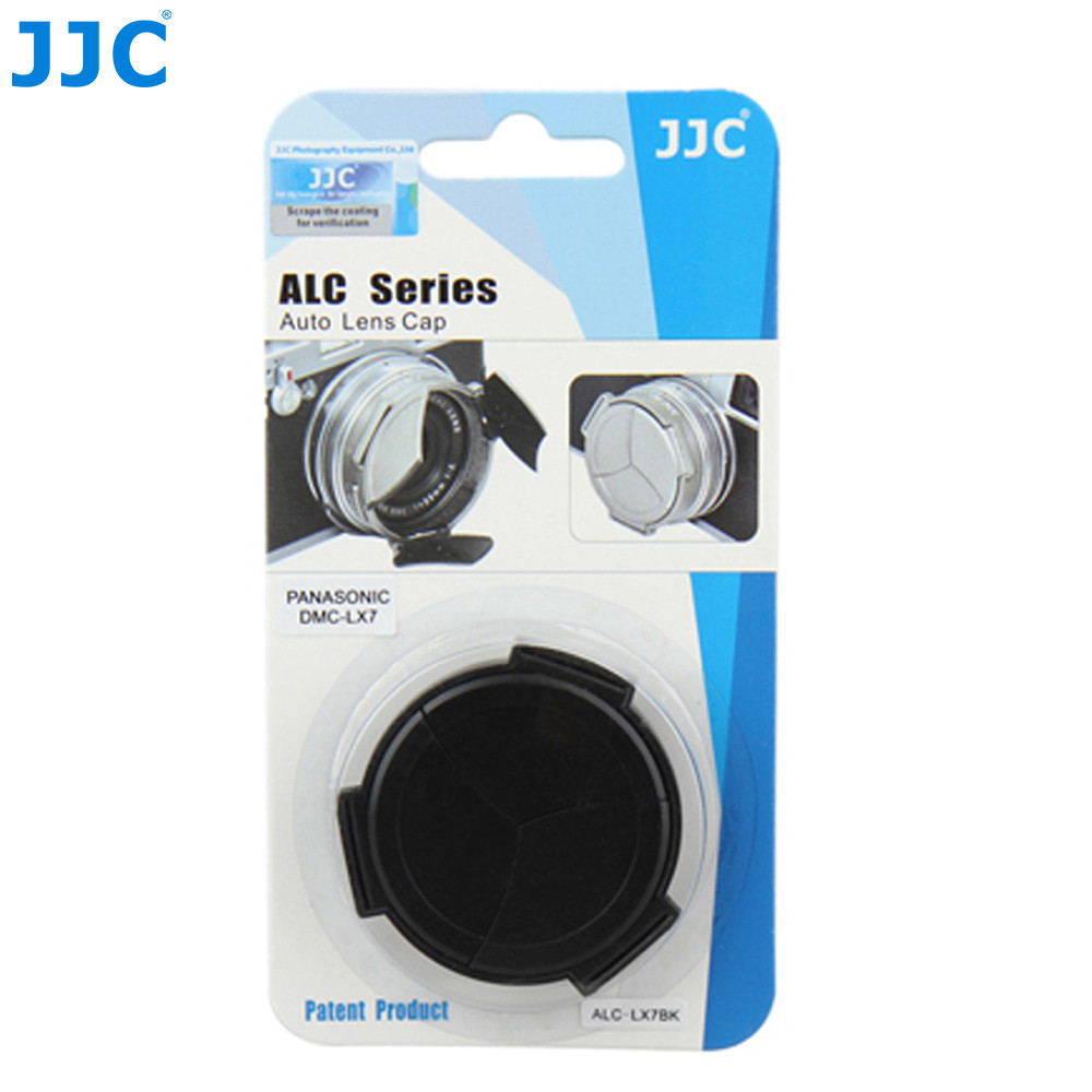 Jjc Camera Auto Lens Cap For Panasonic Dmc-Lx7/Leica D-Lux6 Black Silver Self-Retaining Automatic