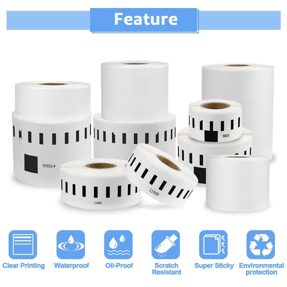 5pcs 99014 11354 99012 11355 99010 11352 DYMO Label Roll Paper work for Dymo LabelWriter 450 450 DUO