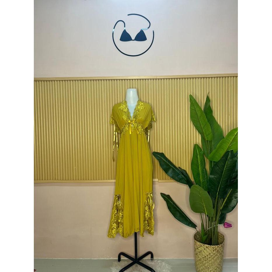 Bossexy-Lingerie Dress Panjang Spandex 18822/Lingerie Set/Baju Tidur