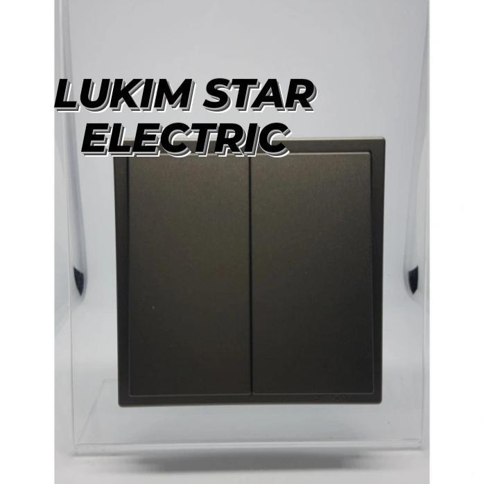 CUCI GUDANG SAKLAR SERI/DOUBLE SIMON I7 GREY SAKLAR 2 GANG SIMON I7 GREY