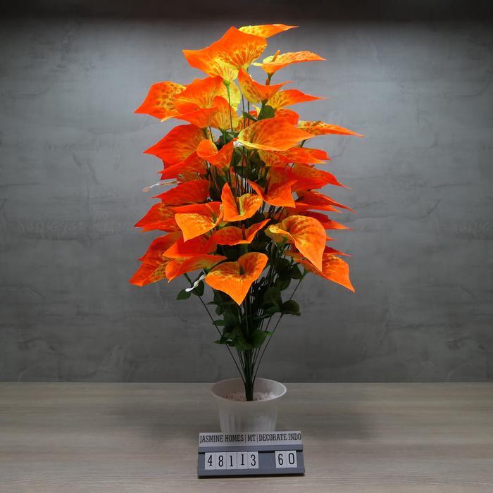 Bunga Hias Artificial Calla Lily Jumbo 60 Kuntum Panjang 90 cm Warna Orange