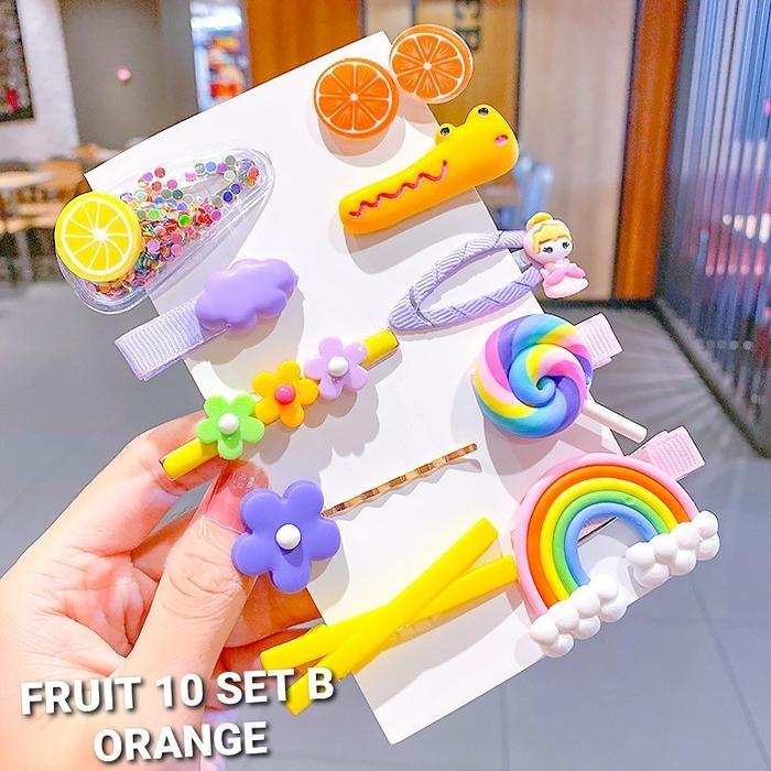 JEPIT RAMBUT ANAK MOTIF BH SET ISI 10 P cute korea import lucu