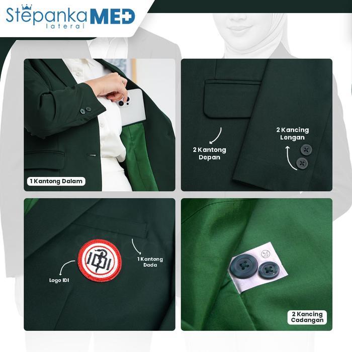 Jas Idi Premium / Jas Ikatan Dokter Indonesia/Jas Dokter/ Jas Idi Hijau/ Jas Idi Pria/ Jas Idi