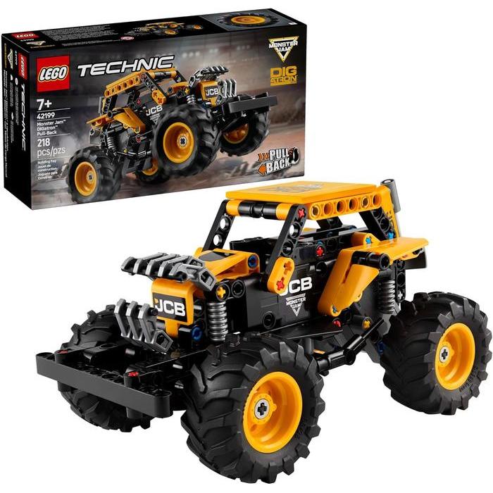 LEGO TECHNIC 42199 DIGATRON PULL-BACK JCB TRACTOR TRUCK TOY