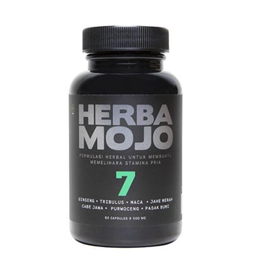 Herba Mojo 7 Satu Botol Isi 60 Kapsul / Suplemen Makanan Untuk Stamina Pria Original