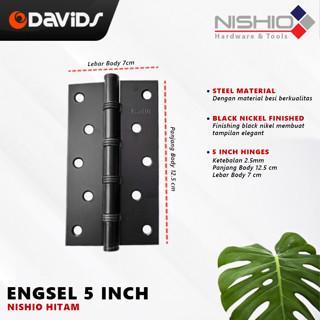 NEW Engsel Pintu Jendela Rumah Kamar Esel Ensel Besi Hitam 5 Inch