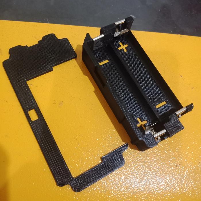 (ORIGINAL) HOLDER BOX CNC MODEL V3 3D PRINT ABS BATERAI 2X 18650 BATTERY SLED