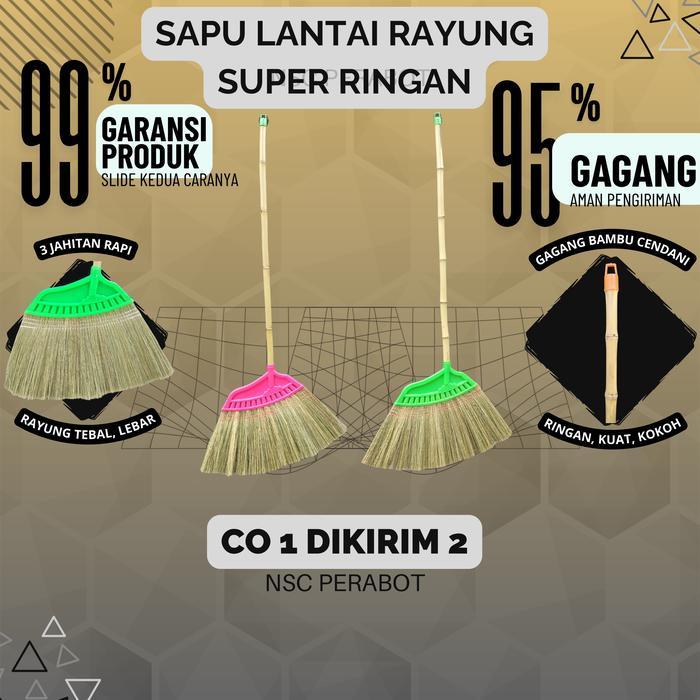 SAPU LANTAI RAYUNG SUPER RINGAN GAGANG BAMBU CENDANI