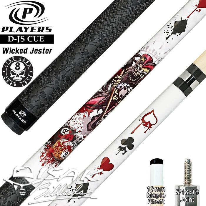 Players D-JS Pool Cue - Wicked Jester Billiard Stick Stik Biliar Play