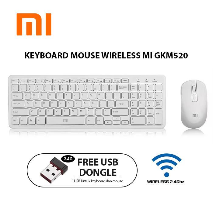 Baru Xiaomi Mi Wireless Keyboard & Mouse Combo Set Gkm520