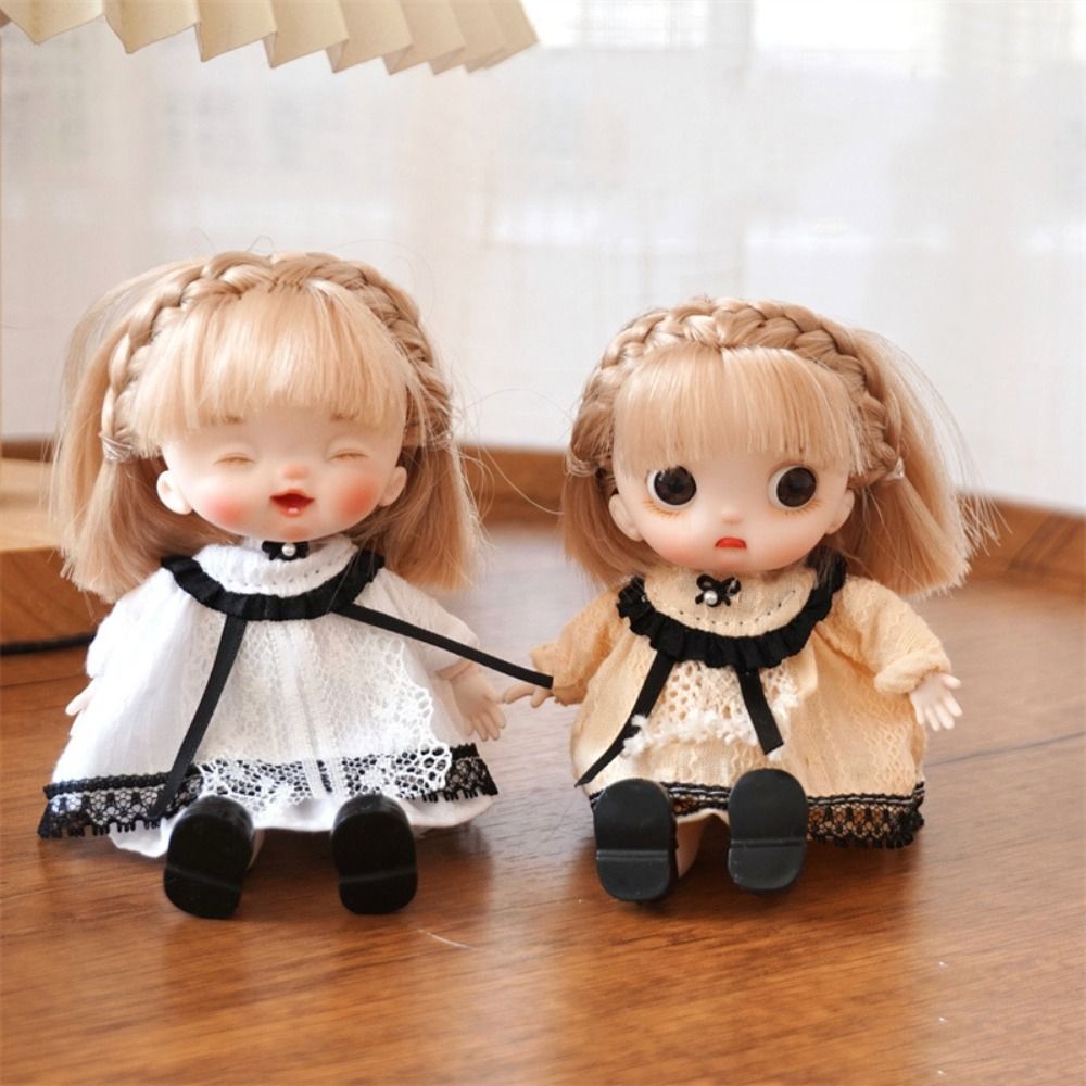 Movable Joints Ob11 Doll with Clothes Adjustable Mini Obitsu 11 Clothes Dolls Kawaii 14CM Ob11 Bjd