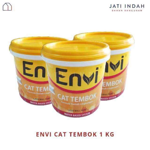 Produk Unggulan] ENVI CAT TEMBOK LATEX 1 KG CAT DINDING WANGI - INDACO