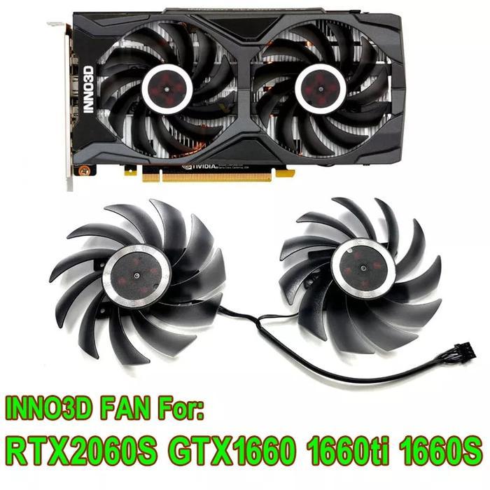 Ada Stok Fan vga inno3d GTX 1650 super GTX 1660 RTX 2060 85mm 4pin OEM