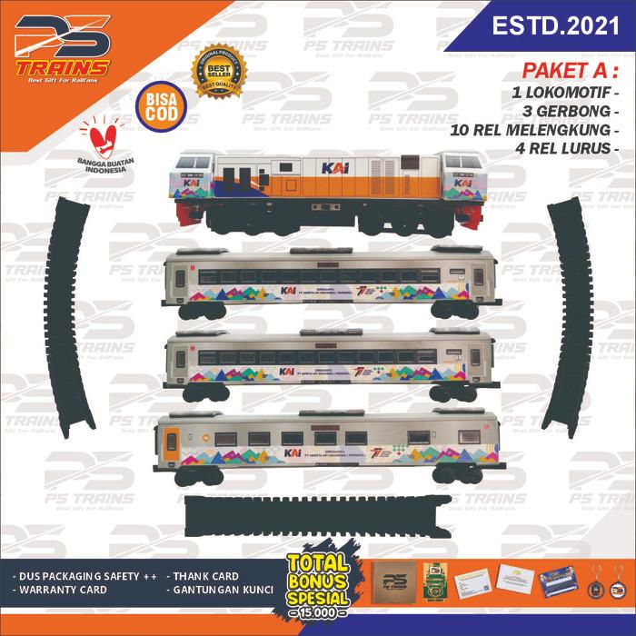 Mainan Kereta Api Lokomotif CC206 dengan Mode Charger dan Double Dinamo untuk Koleksi Hobi Kereta Ap