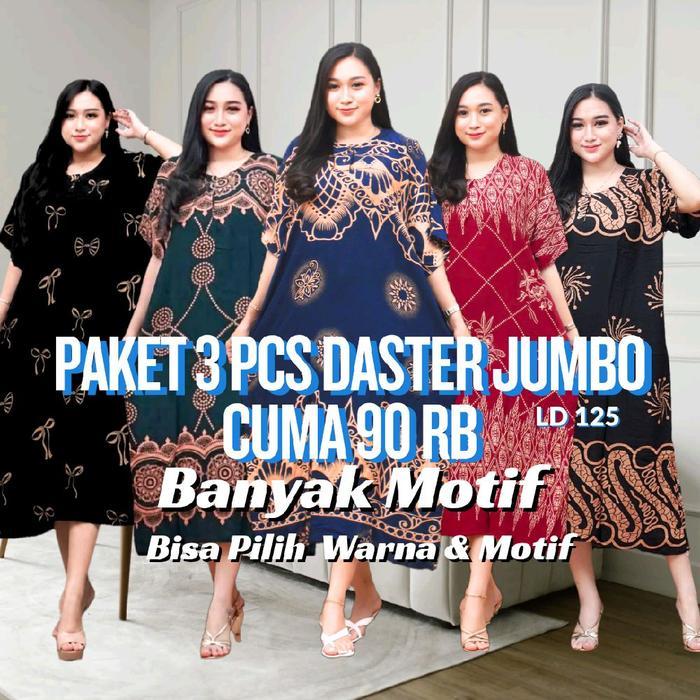 Promo 90Rb Dapat 3Pcs Daster Jumbo Busui Rayon Adem Halus Ld 125 Pb 115 Terlaris