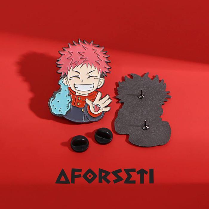 Terlaris PIN ENAMEL ITADORI YUJI BROS PIN/ PIN MURAH / PIN COUPLE / PIN AESTHETIC / PIN LUCU / PIN