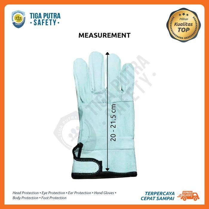 SALE Sarung Tangan Safety Las Argon Putih Kulit Asli / Glove Welding