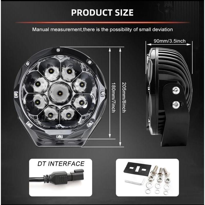 Lampu led bulat high power 4x4 offroad led driving light