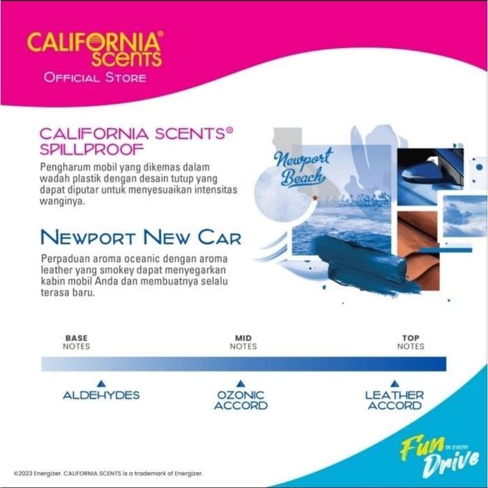 CALIFORNIA SCENTS SPILLPROOF NEW PORT NEW CAR SERBUK KAYU PARFUM PENGHARUM PENYEGAR AC MOBIL RUANGAN