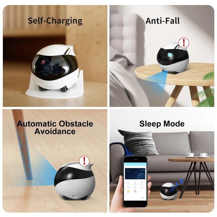 Enabot Security Monitor Home Robot Pet Camera, 2 Way Audio Ai