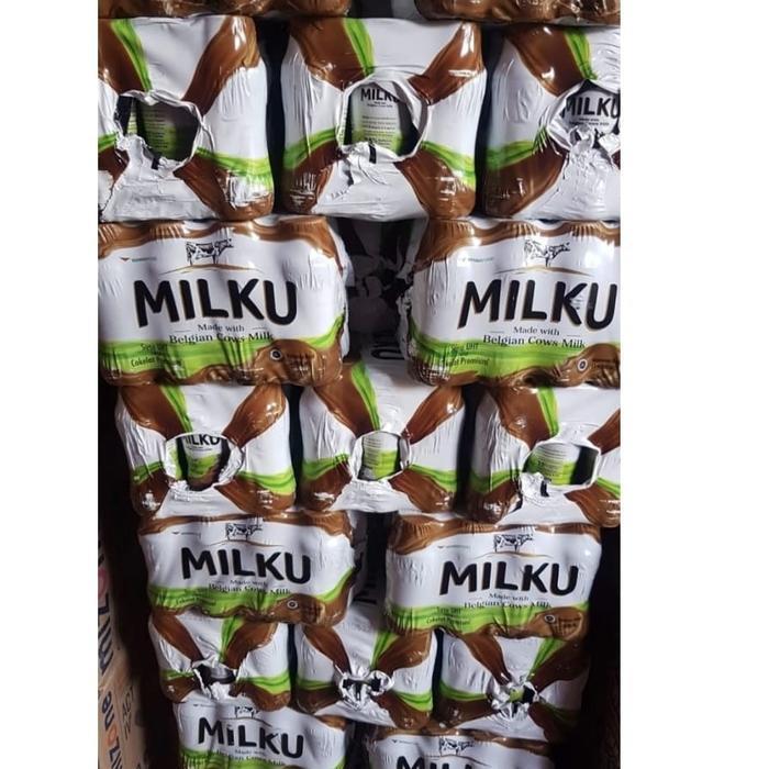Milku Cokelat Isi 12 Botol @200Ml Pt Wings Food Susu Uht