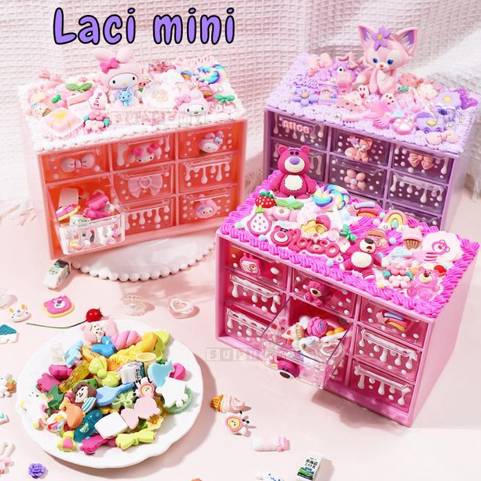 SALE Laci Kecil 9 laci/6 laciKotak Perhiasan Kotak Penyimpanan Serbaguna Laci Mini Rak Mini Kotak