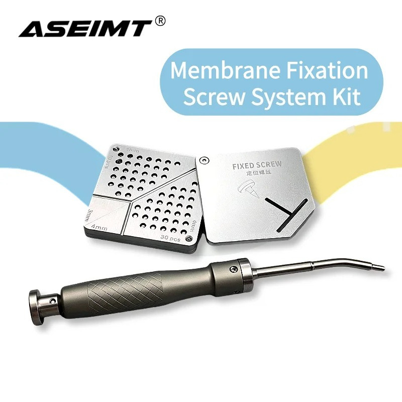 Dental Membrane Tack Kit, GBR Membrane Fixation Screw System with Applicator Gun, Oral Implant