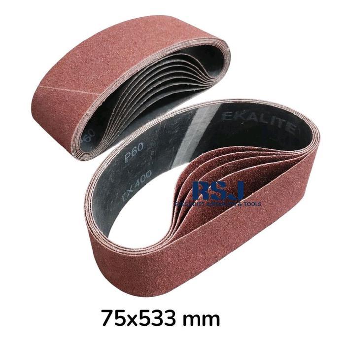 Amplas belt 75x533 mm Ekalite