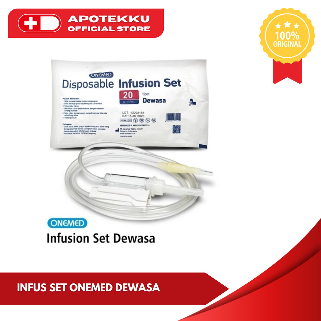 Infus Set OneMed Dewasa (Makro) - 1 Pcs
