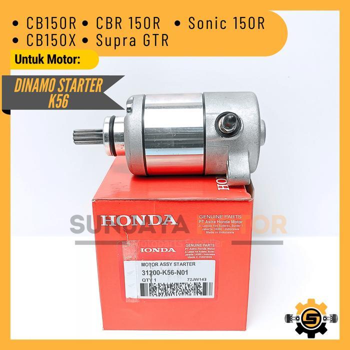 Motor Stater Kualitas Original K56 Dinamo Starter Cb150R Cb150X Cbr 150R Sonic 150R Supra Gtr Dynamo