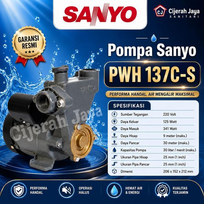 Pompa Air Sanyo Pwh 137 C Pwh13C Pwh-137C / Pompa Air Sanyo Manual Sumur Dangkal Pasti Promo