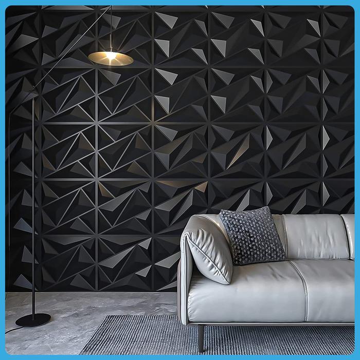 3D PVC WALL PANEL MOTIF POLOS WALLPEPER DINDING VINY PVC KAKU ANTI AIR DAN JAMUS PVC WALL PANEL
