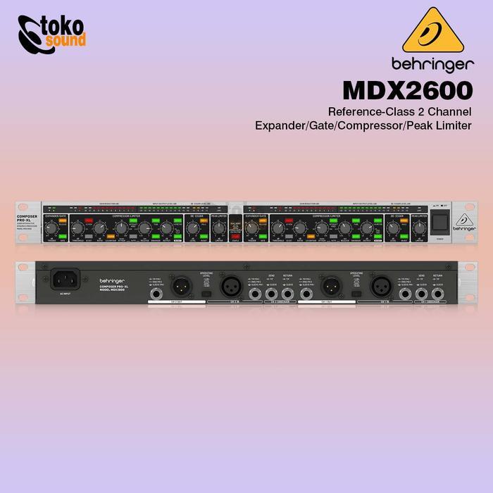 Behringer Composer Pro XL MDX2600 V2 - 2 Channel Compressor Limiter - Mixer Audio