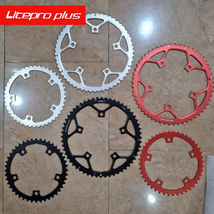 Chainring Double Litepro Ori 56T 44T 56 44 Crankset Dual Speed