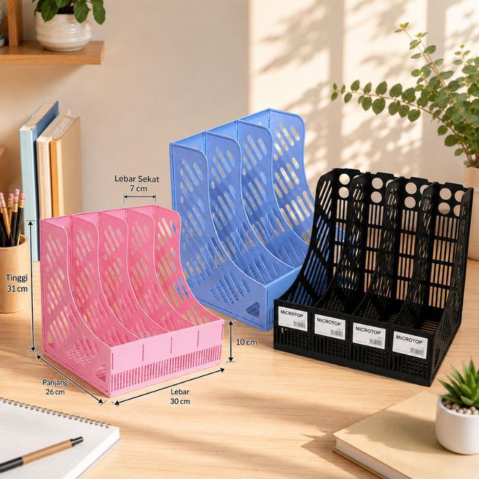 Sos Box File 4 Susun Microtop A-648 / Box Plastik / Box File Keranjang Terlaris