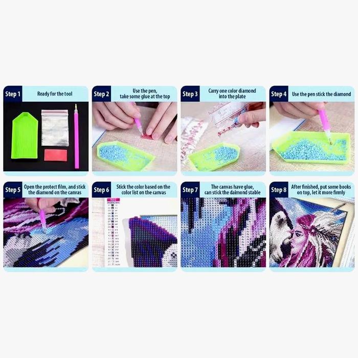 Terbaru! 5D Diy Full Drill Diamond Painting Lukisan Berlian Kristik