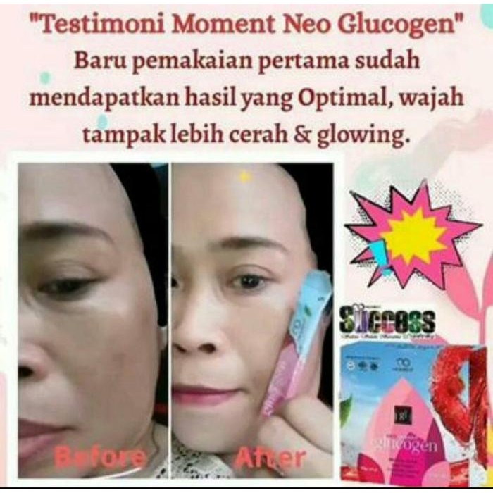 GLUCOGEN MOMENT/PEMUTIH KULIT ANTI AGING (PAKET USERPACK 1BOX ISI 8SC)