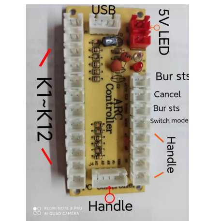 2 players Arcade Joystick Kit DIY Game Machine PC Raspberry Pi Arcade USB Zero Delay Board