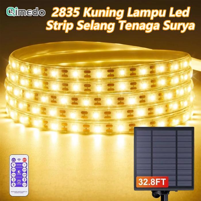 PROMO Kuning Lampu Led Strip Selang Led 5/10 Meter Tahan Air Pake Tenaga Surya Dekorasi Pohon Jalan